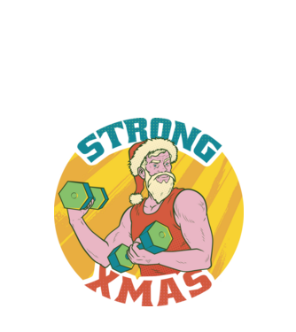 strong xmas model negru pe tricou
