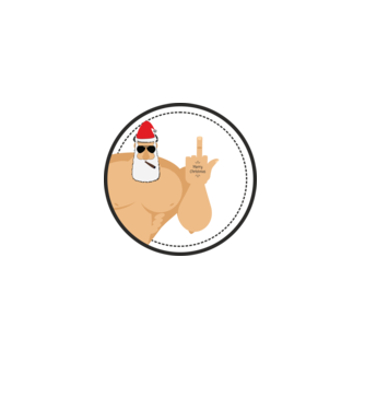 'Merry F''in Xmas' model alb pe tricou
