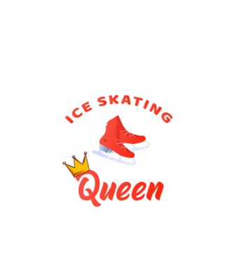 Ice skatin Queen model negru pe tricou