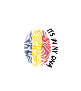 România fingerprint model alb pe tricou
