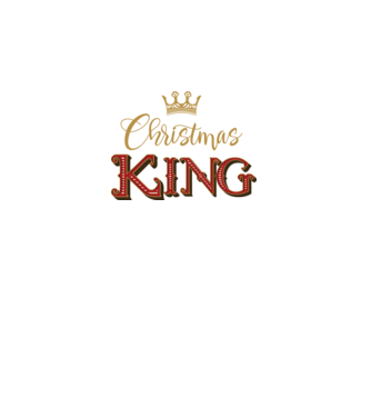 Christmas King model negru pe tricou