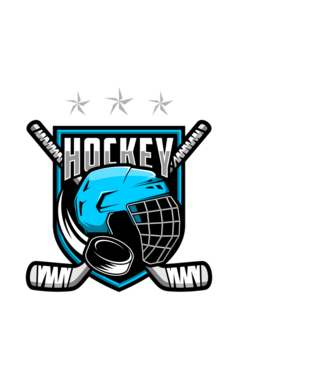 Hockey model alb pe tricou