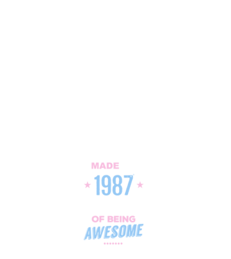 Made in - 1987 model alb pe tricou