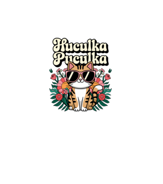 Huculka Puculka pisică 3 model alb pe tricou