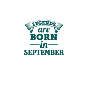 Legends are born in September model albastru regal pe tricou