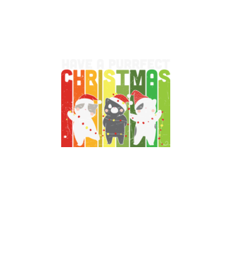 Have a purrfect christmas model turcoaz pe tricou