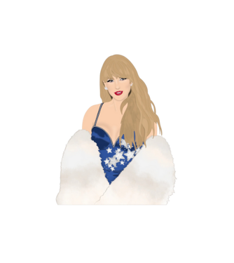 Taylor Swift blue model alb pe tricou