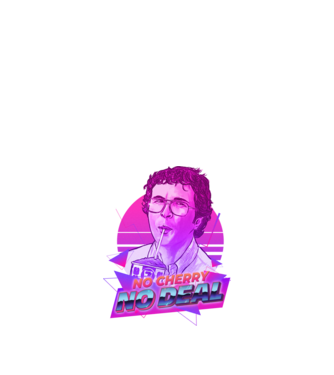 no cherry no deal stranger things model negru pe tricou