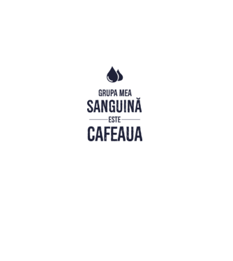 Grupa mea sanguină este cafeaua model gri pe tricou