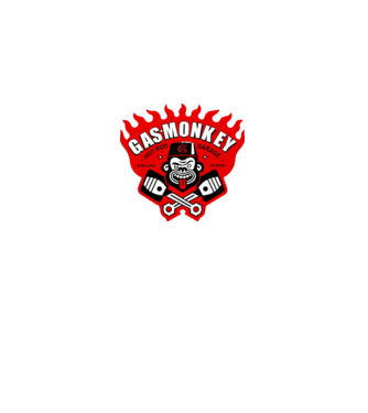 Gas Monkey model alb pe tricou