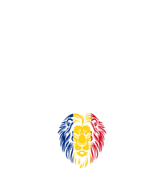 Leul românesc model albastru închis pe tricou