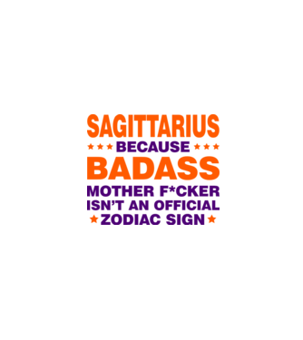 Badass zodiac SAGITTARIUS model alb pe tricou