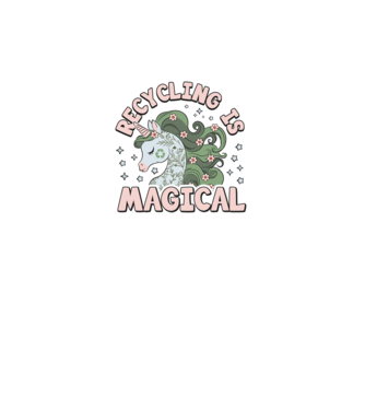 Recycling is magical model negru pe tricou