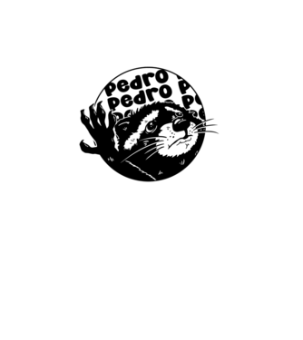 Pedro circle model alb pe tricou