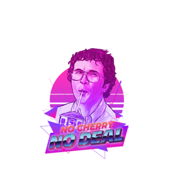 no cherry no deal stranger things model alb pe tricou