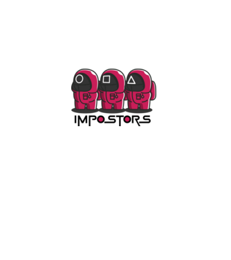 impostors squid game model alb pe tricou