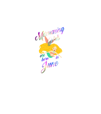 Mermazing girls are born june model negru pe tricou