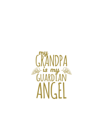 My grandpa is my guardian angel model negru pe tricou