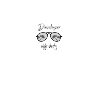 Developer off duty model alb pe tricou