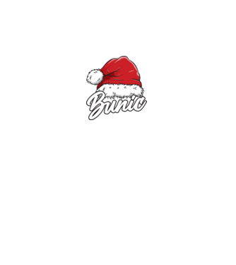 bunic Santa Hat model negru pe tricou