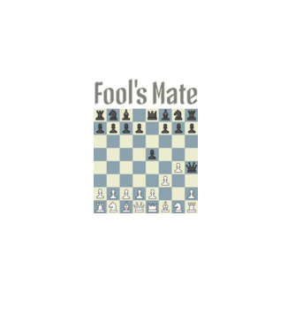 fool's mate model negru pe tricou