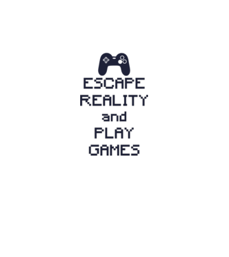 Escape reality model alb pe tricou