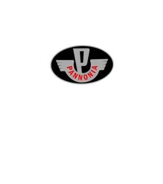 Logo Pannonia model alb pe tricou