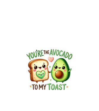 Avocado to my Toast model alb pe tricou
