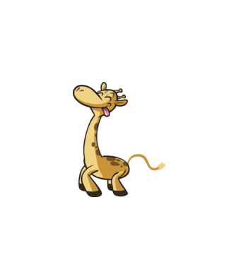 Giraffe model albastru închis pe tricou