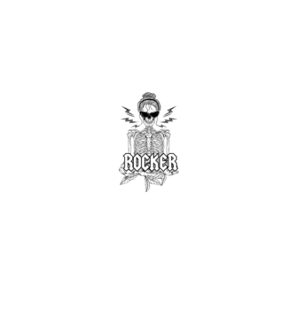 femeie - mutter - rocker model albastru jeanși pe tricou