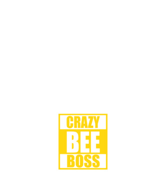 Crazy bee boss model alb pe tricou
