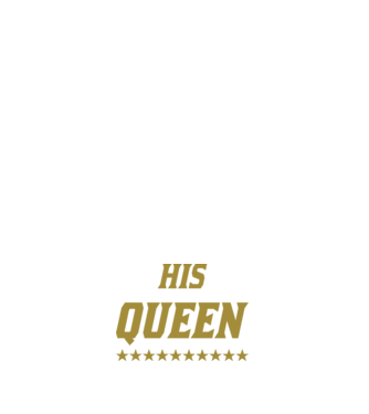 His Queen model albastru închis pe tricou
