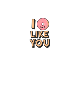 I donut like you model alb pe tricou