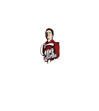 ciao bella berlin model gri pe tricou