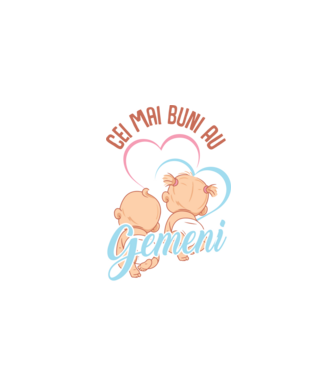 Cei mai buni au gemeni model alb pe tricou
