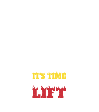 Time to lift model negru pe tricou