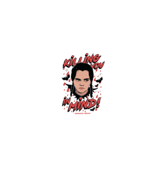 WEDNESDAY Killing You in my mind model alb pe tricou
