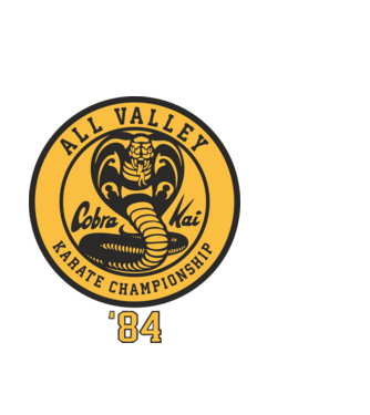 all valley karate cobra kai model negru pe tricou