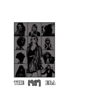 Taylor Swift ERAS grey model alb pe tricou