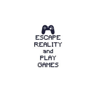 Escape reality model alb pe tricou