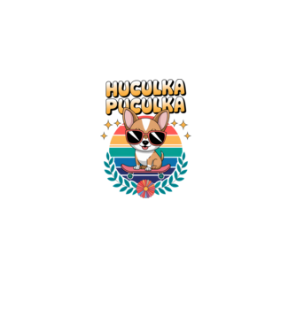 Huculka Puculka Câine 2 model alb pe tricou