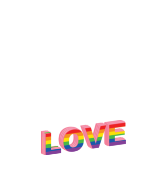 Love pride model negru pe tricou