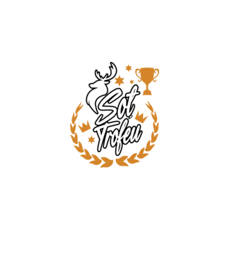 Soț trofeu model negru pe tricou