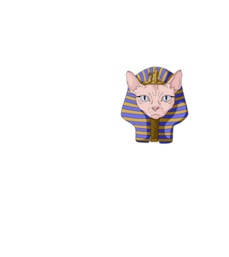 sphynx cat pharaoh model galben neon pe tricou