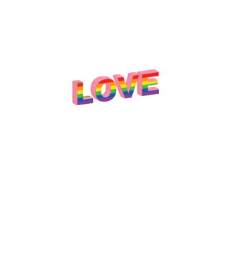 Love pride model alb pe tricou