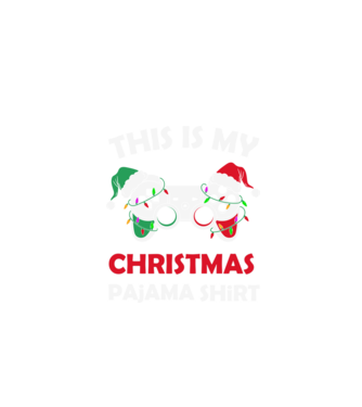 This is my christmas pajama model negru pe tricou