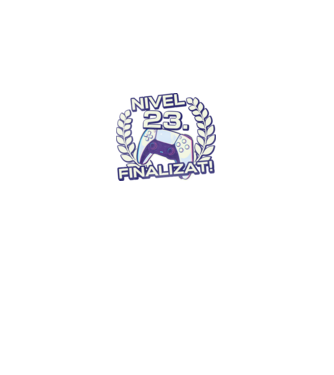 Nivel 23 finalizat! model negru pe tricou