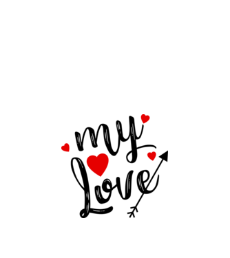 My love model alb pe tricou