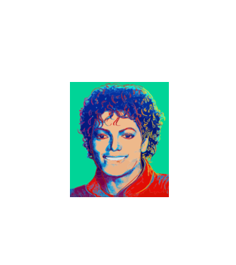 Micheal Jackson Art model alb pe tricou