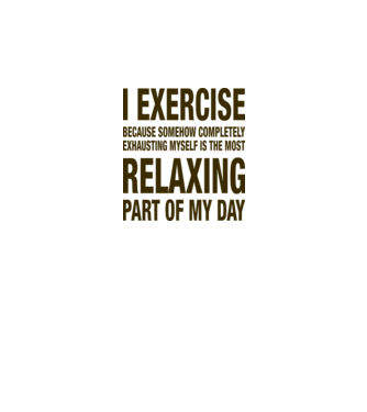 I exercise because model galben pe tricou